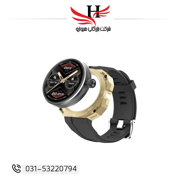 ساعت هوشمند مدل BOROFONE WATCH BD4 با طراحی شیک، نمایش اعلان تماس و پیام، پایش فعالیت و سلامتی و سازگار با اندروید و iOS | فروش و پخش عمده ساعت هوشمند BOROFONE توسط هیوارو، نمایندگی شهرضا، استان اصفهان و تهران